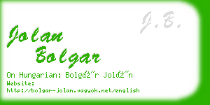 jolan bolgar business card